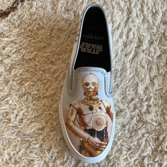 SPERRY STAR WARS CLOUDS DROIDS SLIP ON LIMITED EDITION SHOES MENS 4 NEW - Picture 12 of 13